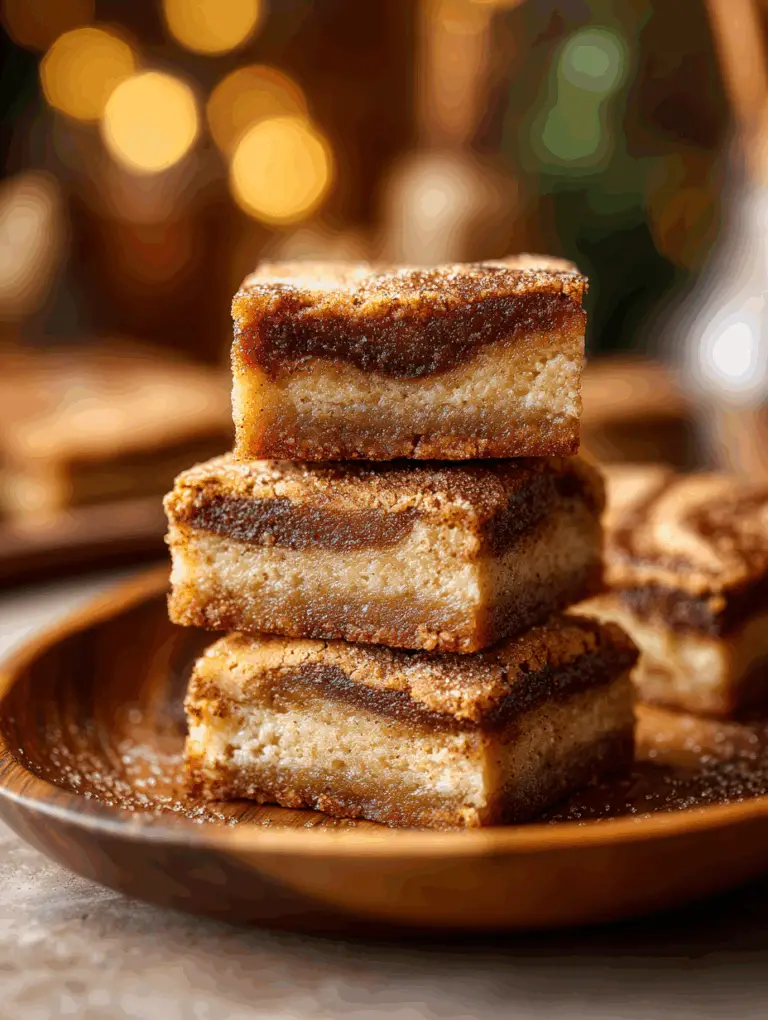 Chewy Easy Cinnamon Sugar Blondies