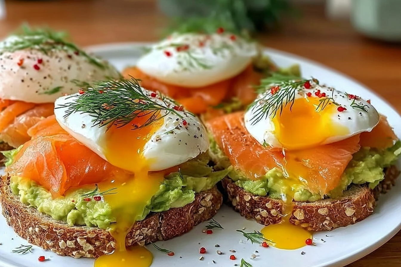 Avocado Toast with Poached Egg and Smoked Salmon