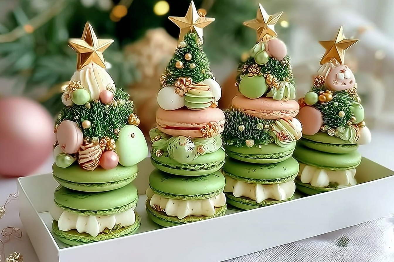 Foolproof Christmas Tree Macarons