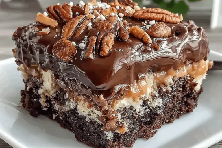 Luxurious German Chocolate Poke Cake
