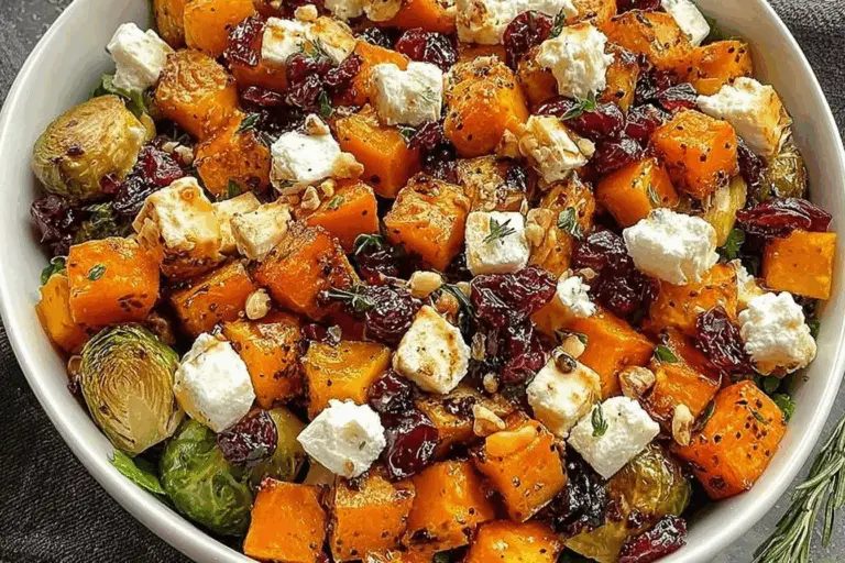 Cranberry-Glazed Roasted Butternut Squash Salad