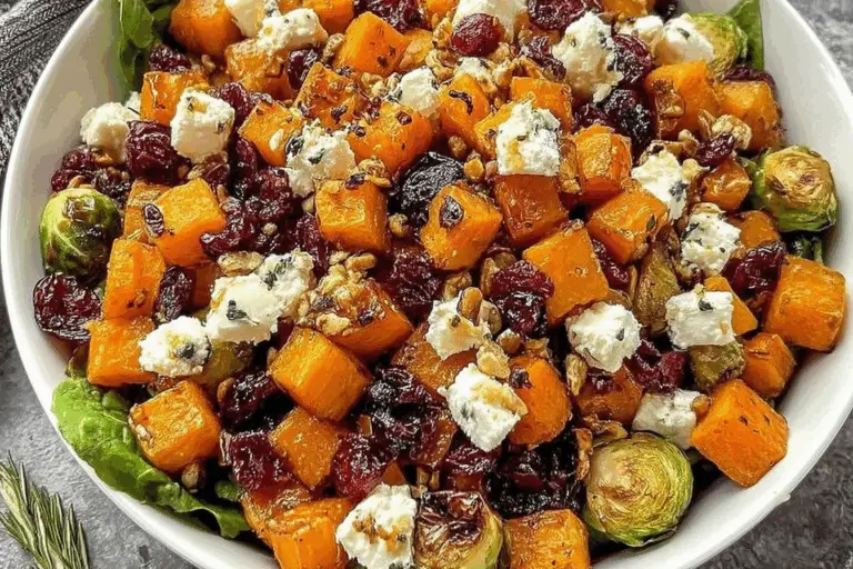 Cranberry-Glazed Roasted Butternut Squash Salad