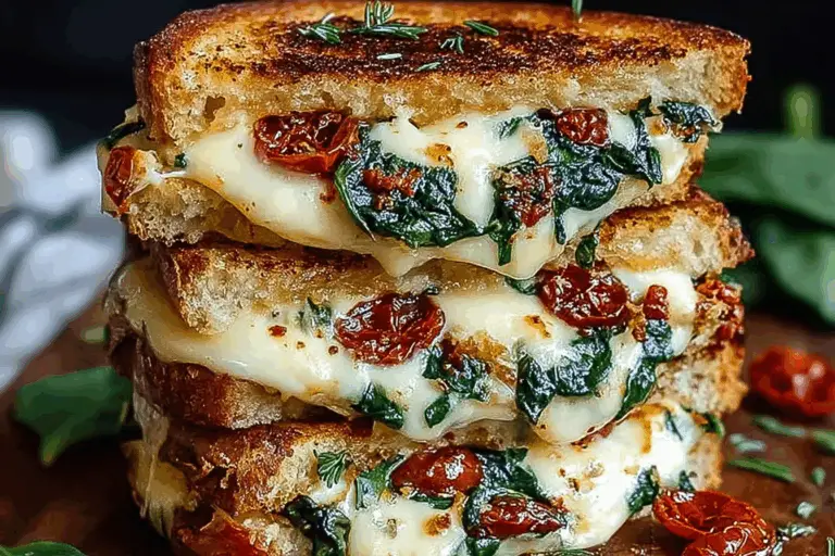 Mediterranean Spinach Grilled Cheese