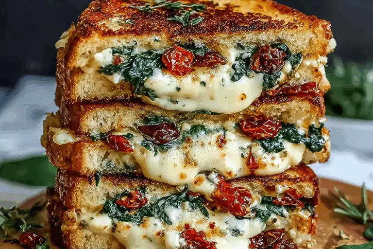 Mediterranean Spinach Grilled Cheese