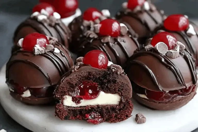Black Forest Cookie Dough Brownie Bombs