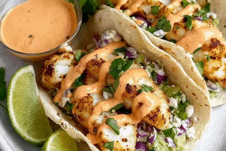 Zesty Fish Tacos with Spicy Sriracha Lime Sauce