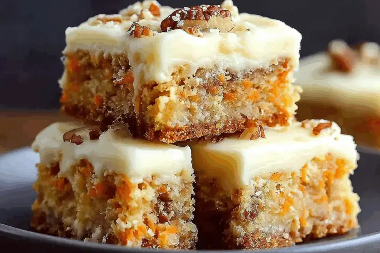 Easy Decadent Carrot Cake Bars Recipe