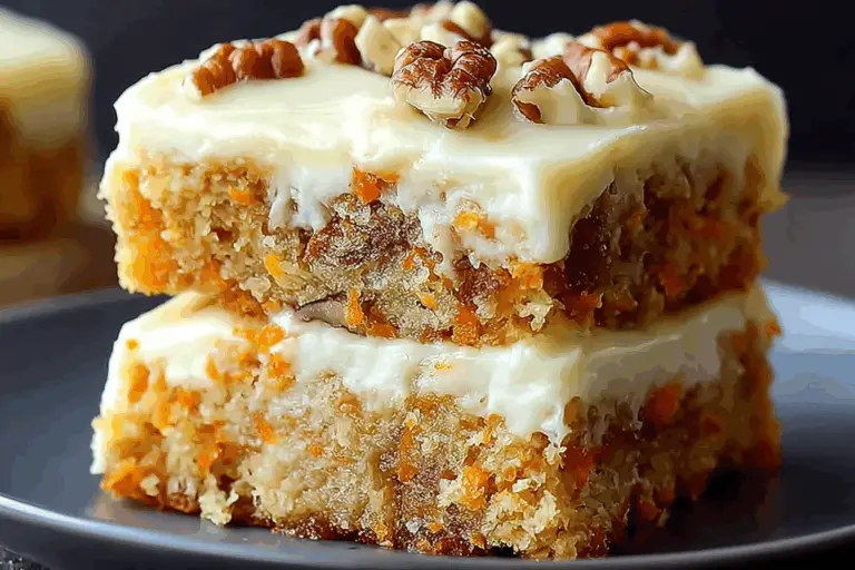 Easy Decadent Carrot Cake Bars Recipe