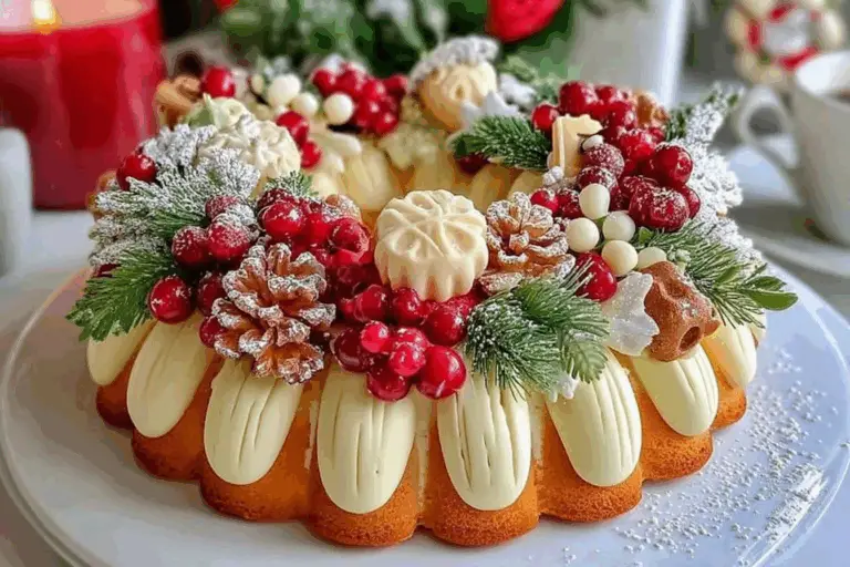 Fluffy Christmas Wreath Cake Recipe