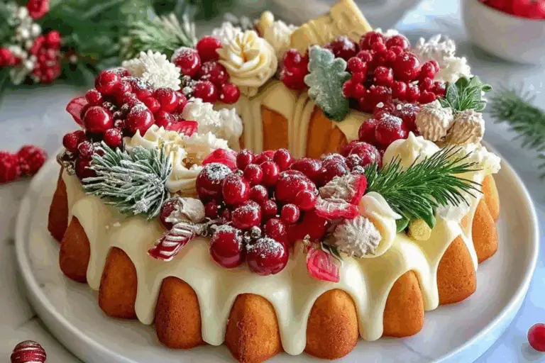 Fluffy Christmas Wreath Cake Recipe