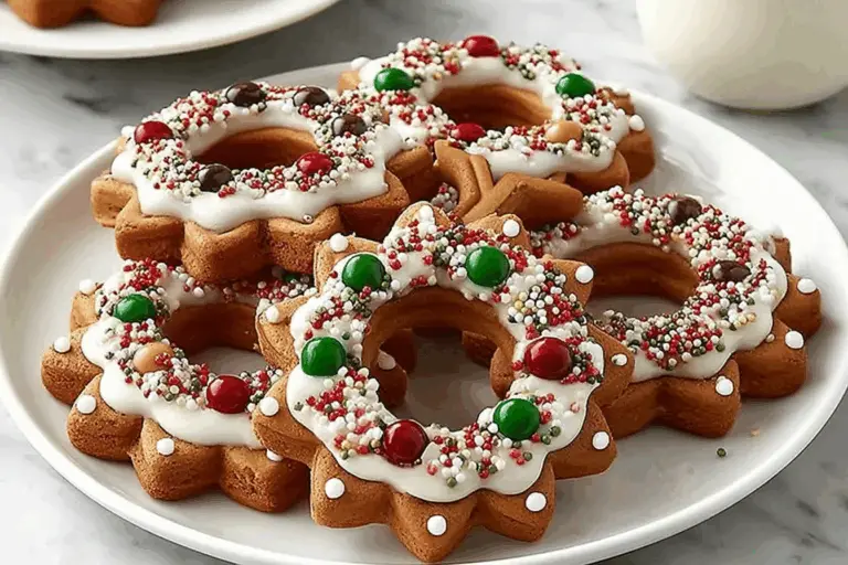 Festive Gingerbread Wreath Cookies Recipe