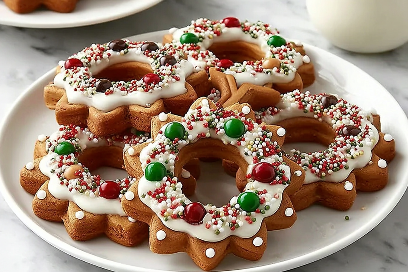 Festive Gingerbread Wreath Cookies Recipe