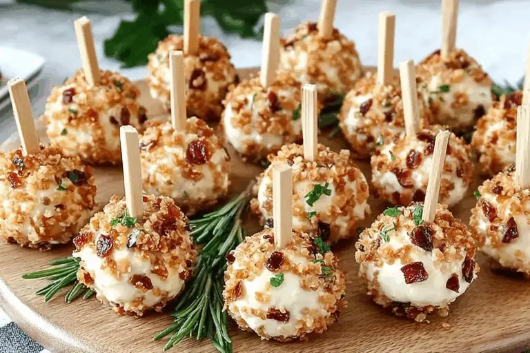Mini Christmas Cheese Balls Appetizer