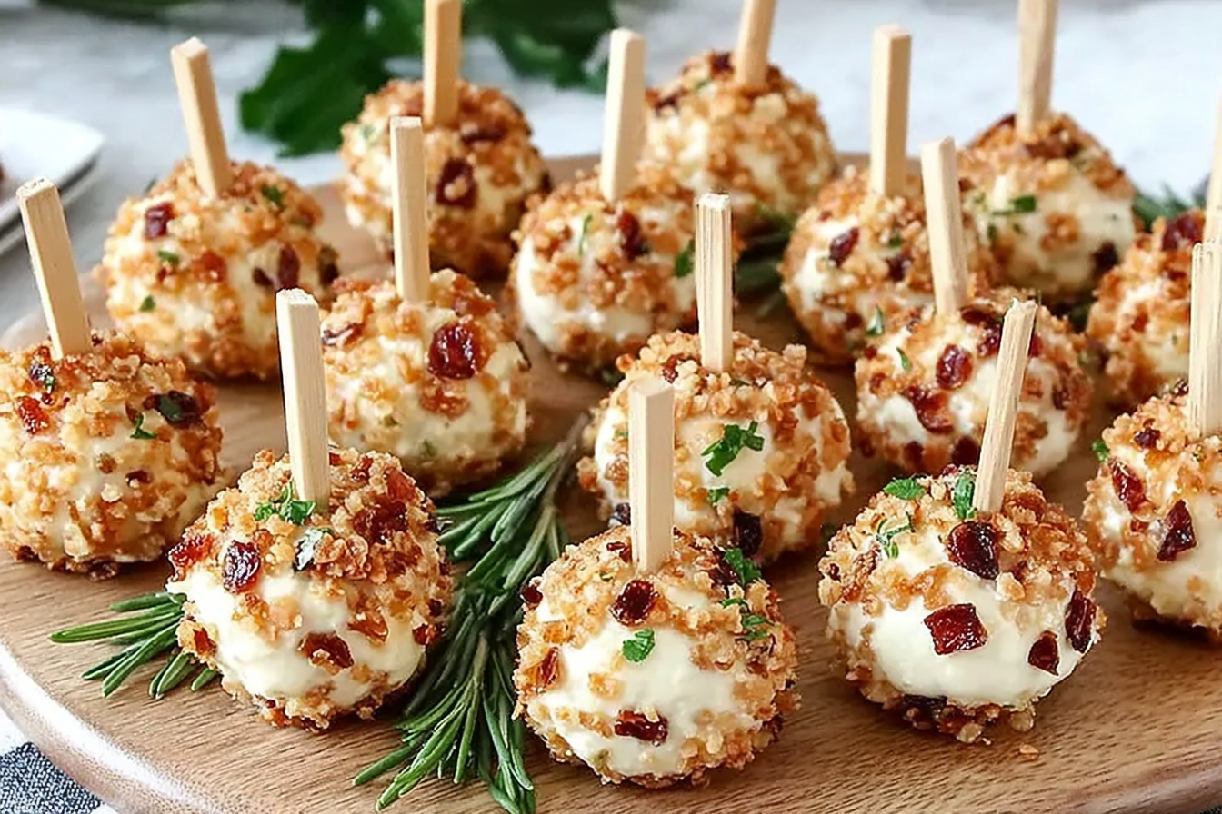 Mini Christmas Cheese Balls Appetizer