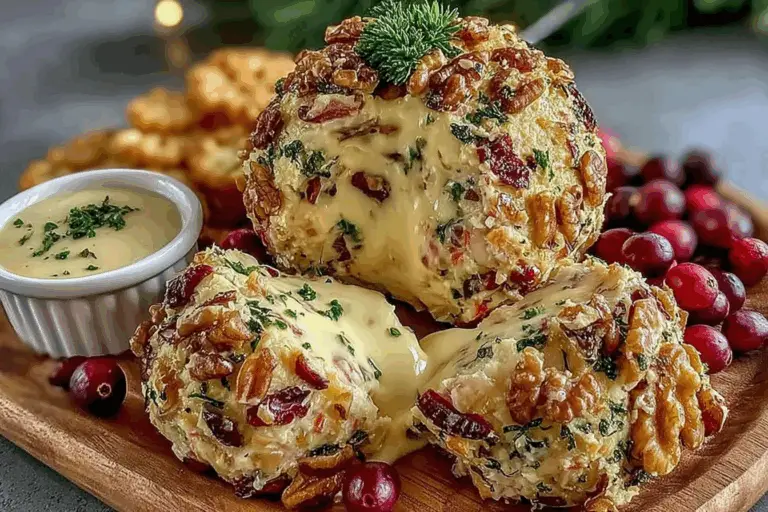 Christmas Cranberry Walnut Cheese Ball