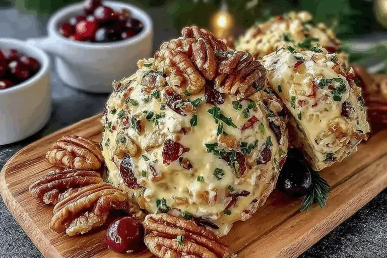 Christmas Cranberry Walnut Cheese Ball