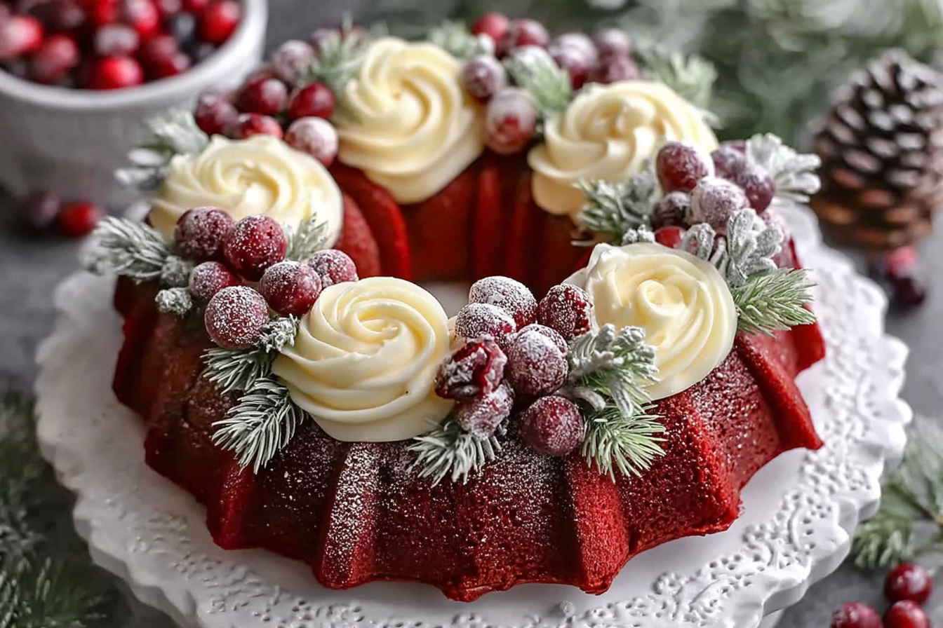 Red Velvet Wreath Cake