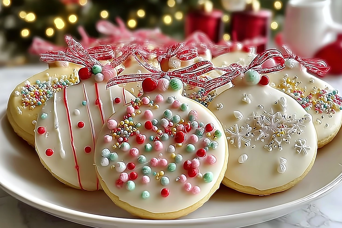 Christmas Ornament Sugar Cookies
