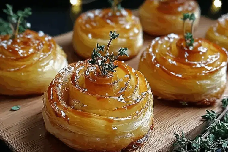 Elegant Pear Brie Puff Pastry Roses