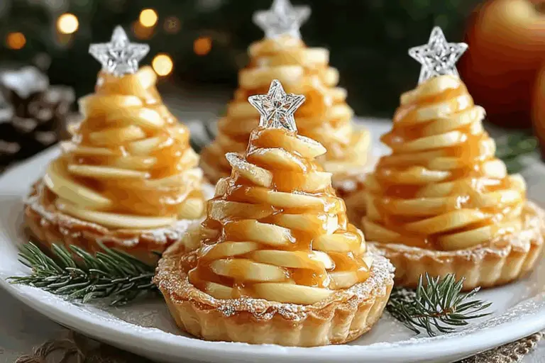 Caramel Apple Brie Christmas Tree Tartlets