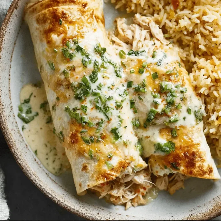 Baked Chicken Burritos with Creamy Green Chile Sauce The Ultimate Tex Mex Comfort Meal