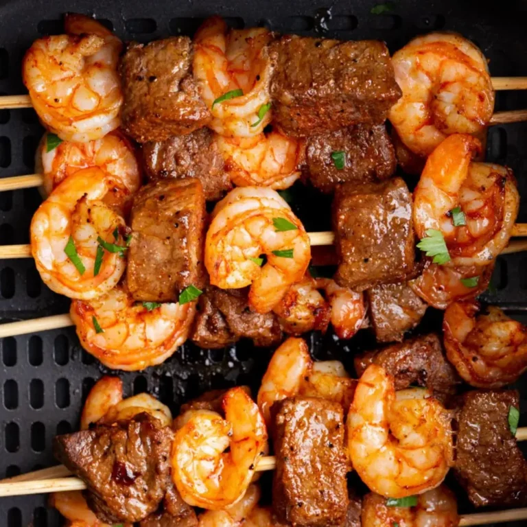 Quick Steak and Shrimp Air Fryer Kabobs