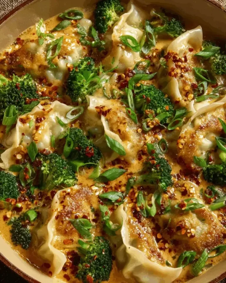 Oven Baked Dumplings with Peanut Sauce A Cozy Flavor Packed Meal