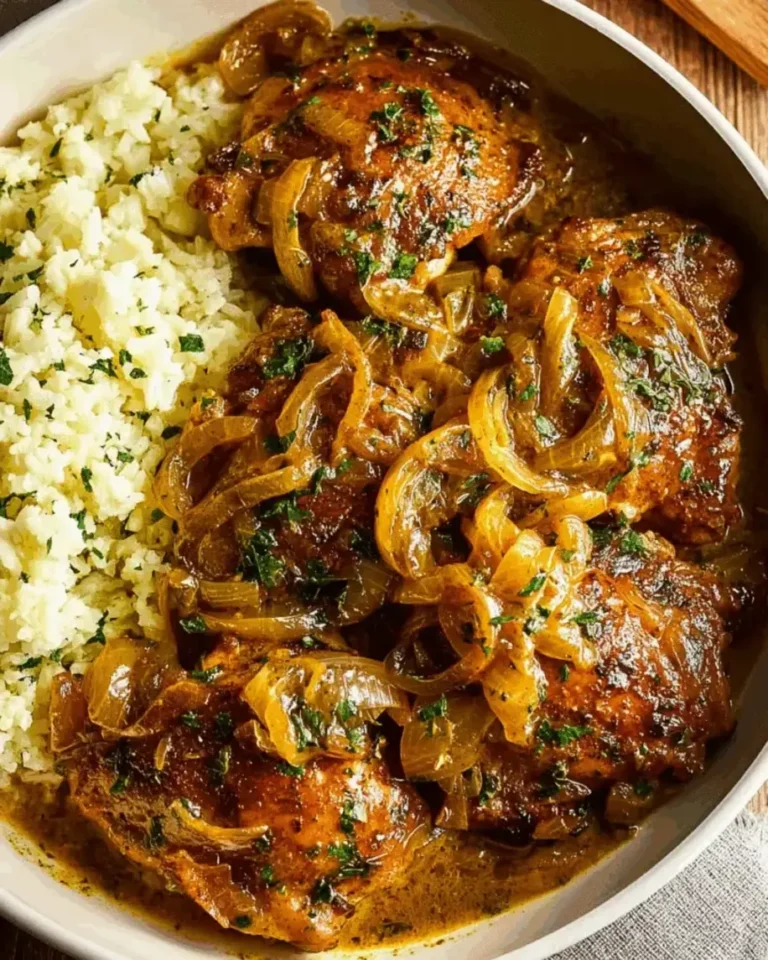 Lemon Dijon Chicken Thighs with Caramelized Onions A Dinner Youll Crave
