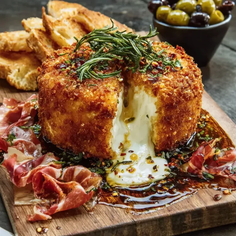 Crispy Fried Brie with Pepper Honey