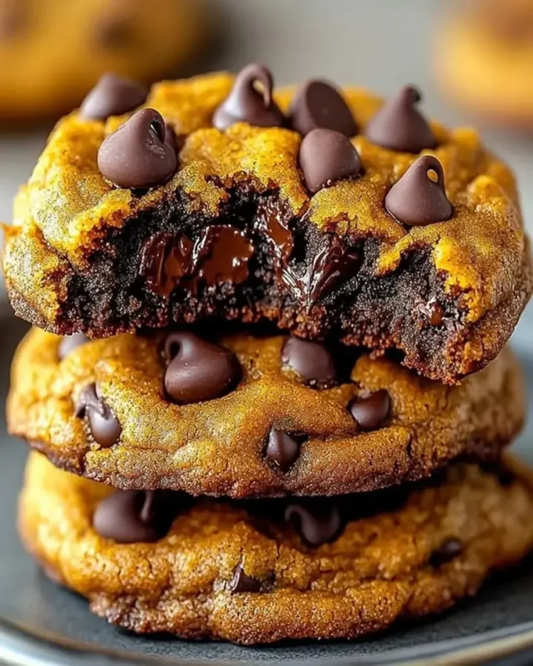 Chewy Double Chocolate Pumpkin Cookies