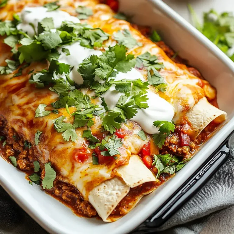 One-Pan Cheesy Ground Beef Enchiladas Recipe