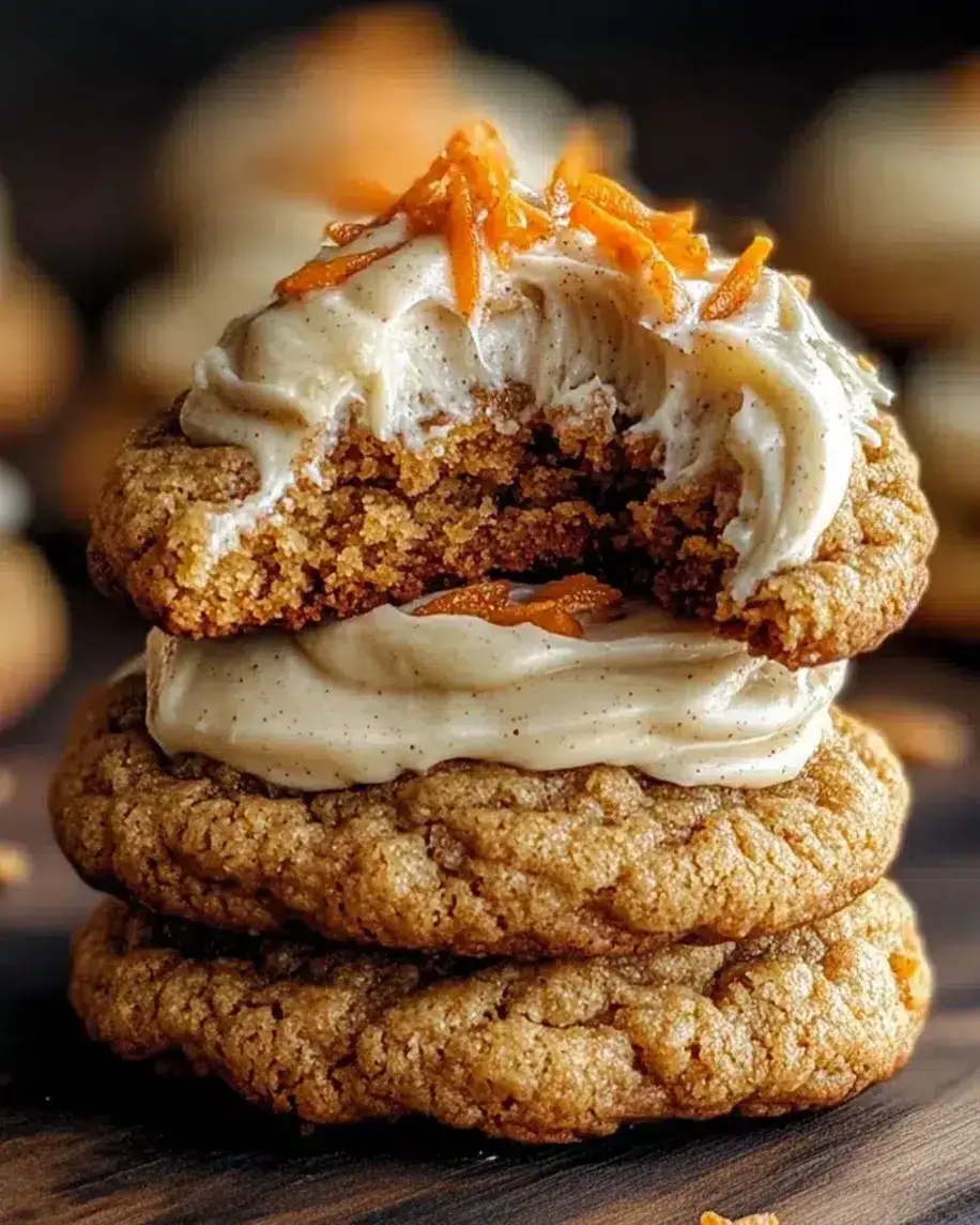 Finished Carrot Cake Cookies with maple frosting
