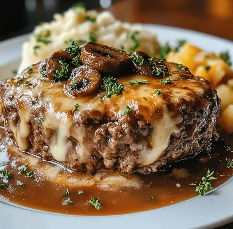 Mushroom Swiss Cheese Meatloaf: Easy Comfort Dinner