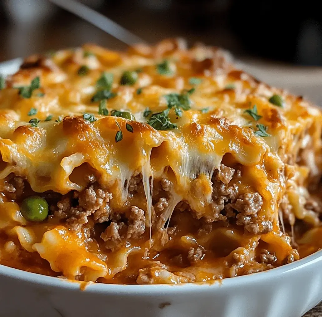 Served Amish Country Casserole on a plate with sides, ready to eat.