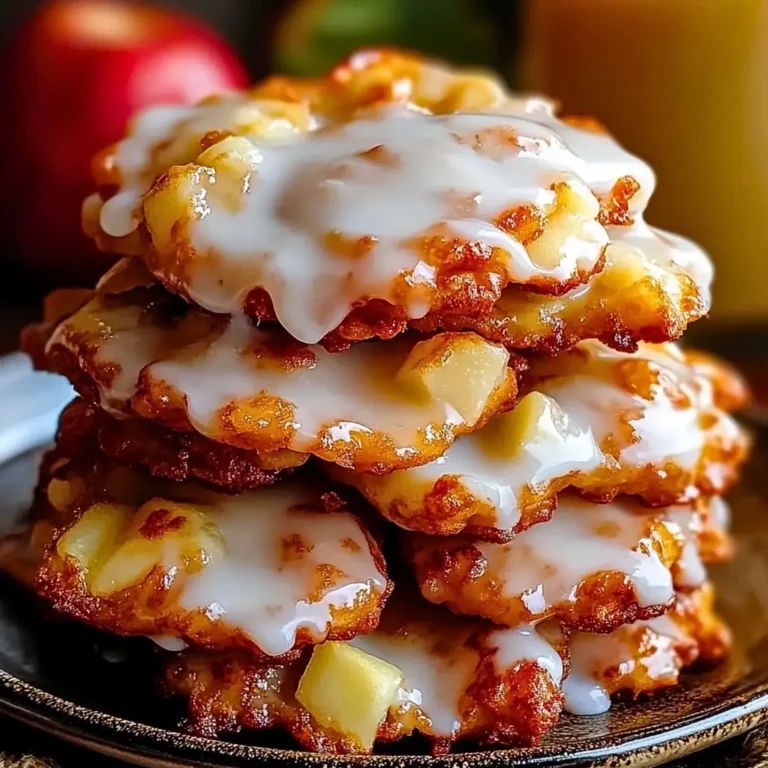 Baked Apple Fritters with Vanilla Glaze