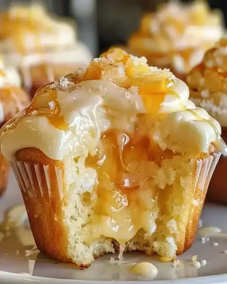 Easy Honey Peach Cream Cheese Cupcakes – Perfect Sweet Treat for Any Occasion! 🧁