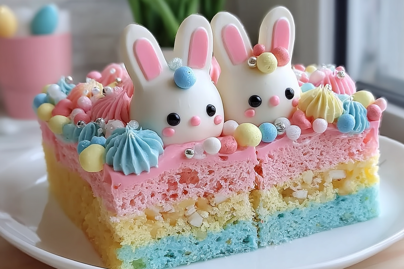 Easter Bunny Poke Cake