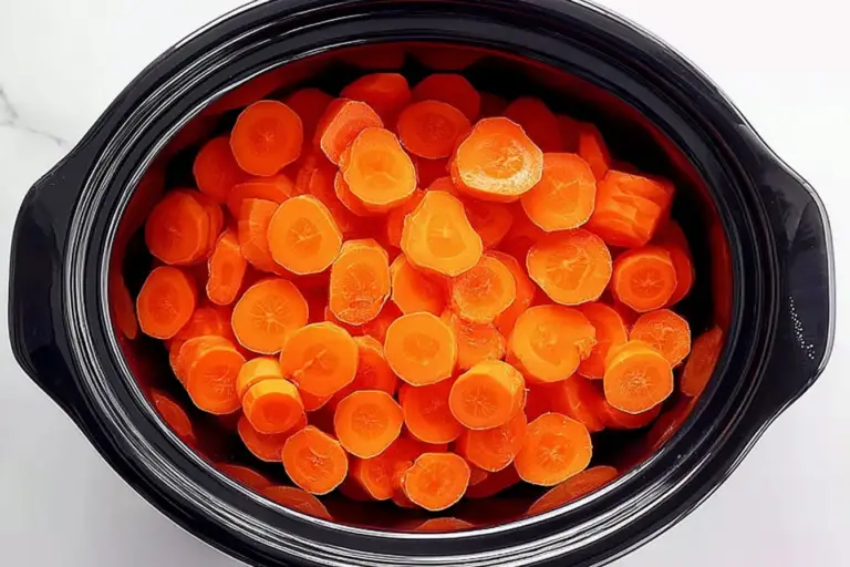Put raw sliced carrots in a slow cooker with these 3 ingredients