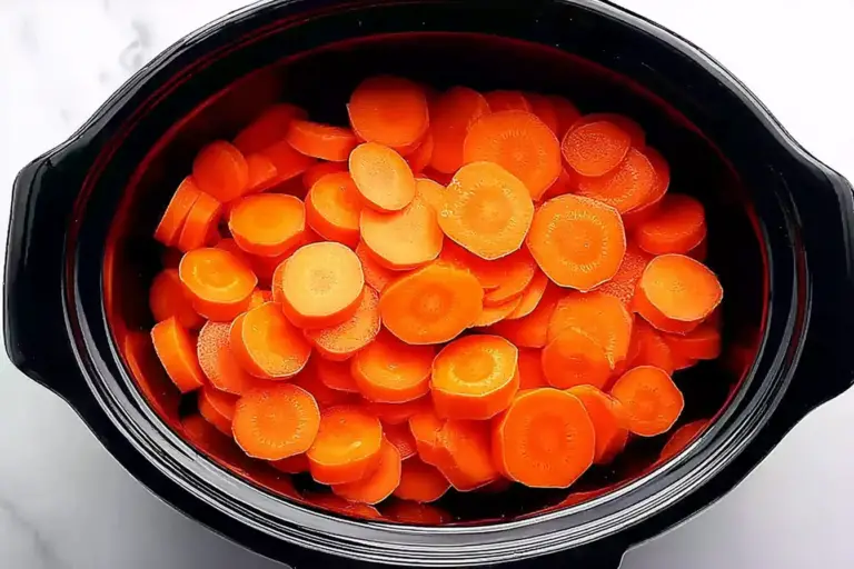 Put raw sliced carrots in a slow cooker with these 3 ingredients