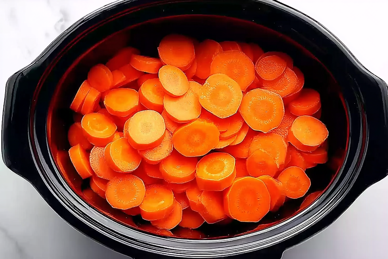Put raw sliced carrots in a slow cooker with these 3 ingredients