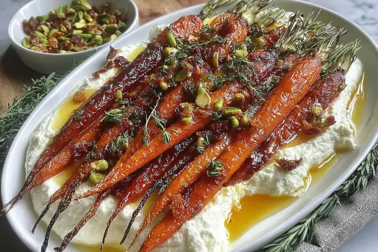 Roasted Carrots with Whipped Ricotta and Hot Honey