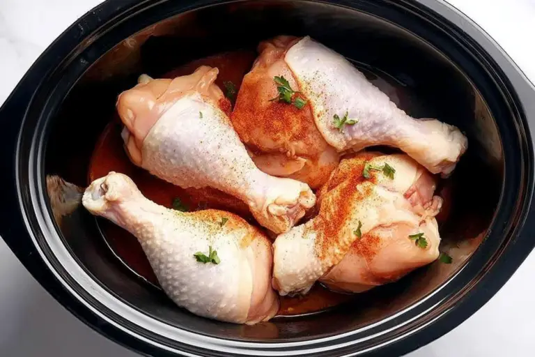 Put raw chicken drumsticks in a slow cooker with these 3 ingredients
