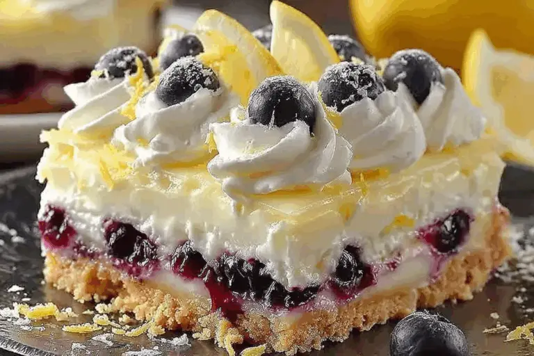 Refreshing Lemon Blueberry Cheesecake Bars