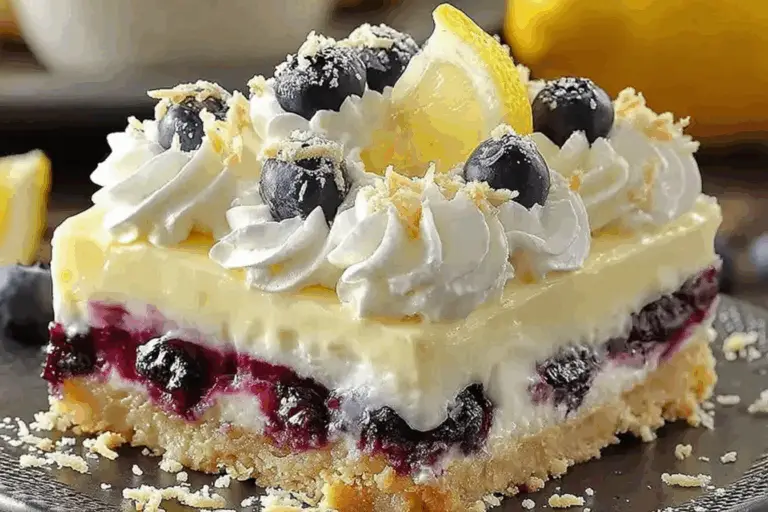 Refreshing Lemon Blueberry Cheesecake Bars