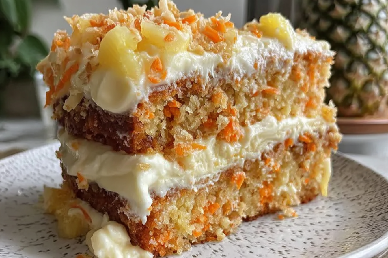 Hawaiian Pineapple Carrot Cream Cake