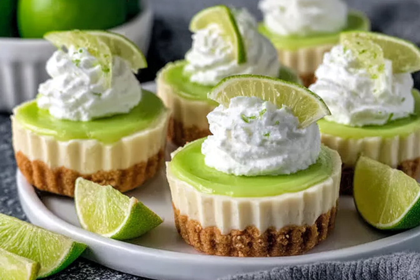 Irresistibly Tangy Lime Cheesecake Tartlets!