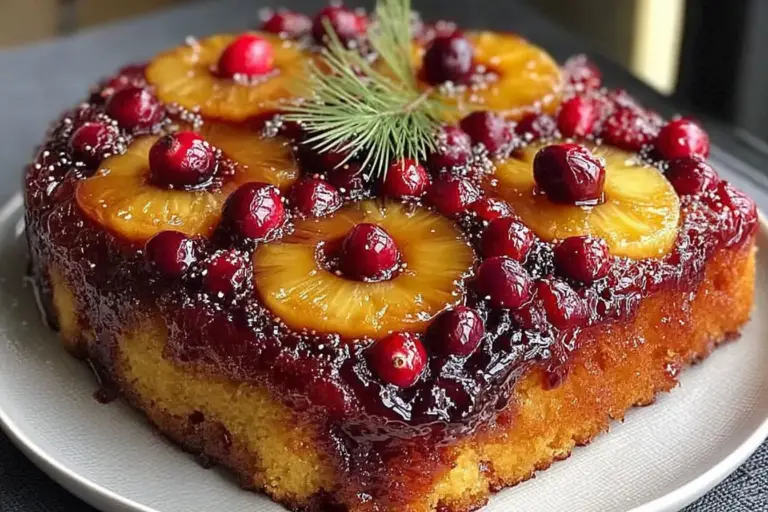 Cranberry Pineapple Upside-Down Cake
