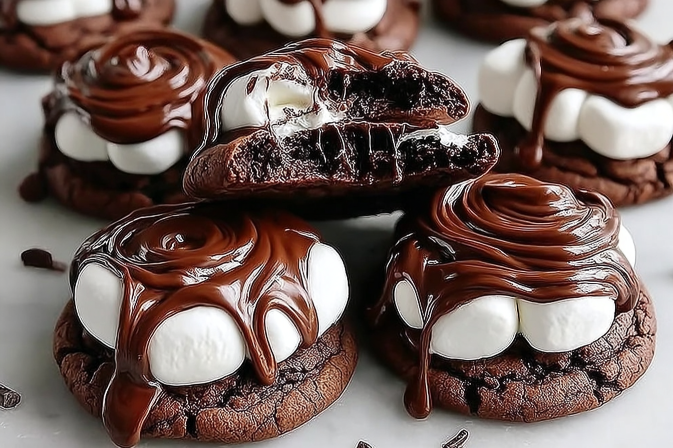 Mouthwatering Double Chocolate Marshmallow Cookies