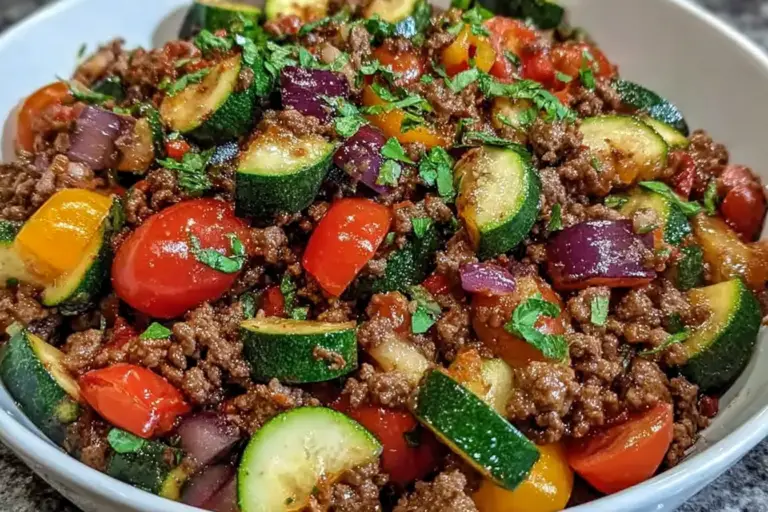 Mediterranean Ground Beef Stir Fry