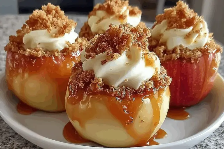 Cheesecake Stuffed Baked Apples